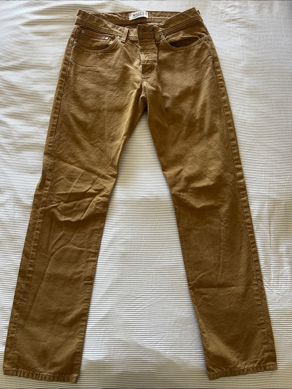 Naked & Famous Denim Straight Jeans in Brown